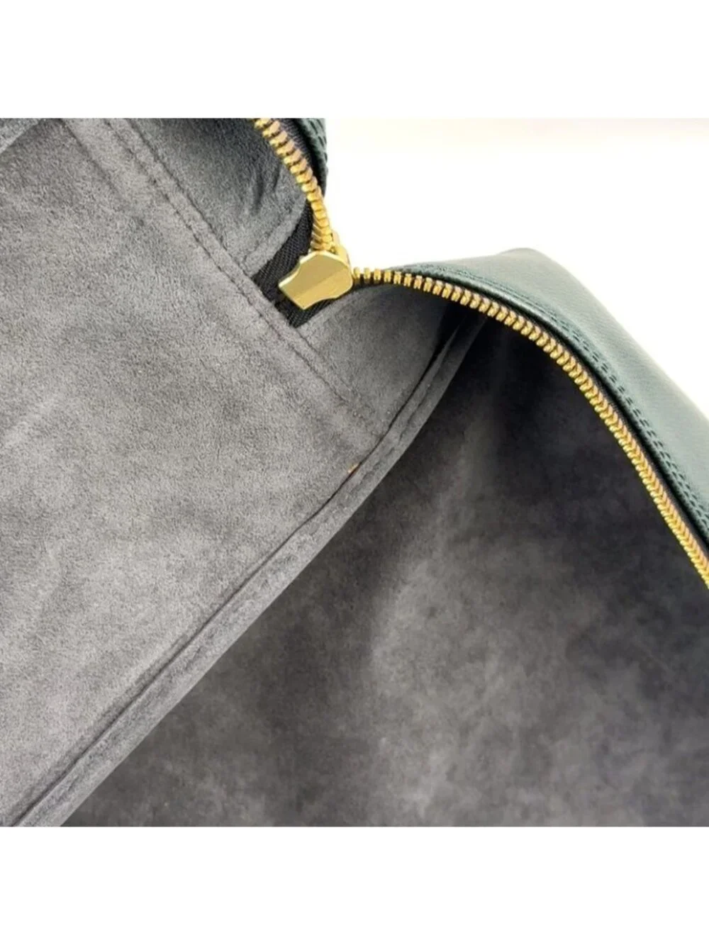 ★SOLD★ Louis Vuitton Elanga Un Posh Taiga Epi Sea Leather Green Boston Bag Gold - Picture 12 of 15